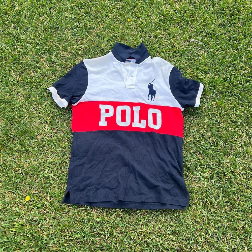 Polo Ralph Lauren y2k big text big pony polo y2k men’s size M